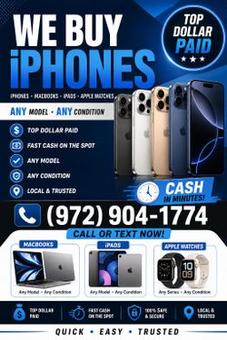 BUYING And UNLOCKING any iPhone Or Android For Top Dollar.