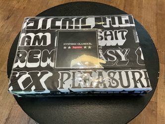 Supreme x Hysteric Glamour Text Duvet Pillow Set FW17 Black White Bedding Rare