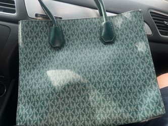Michael Kors Green Monogram Tote Bag
