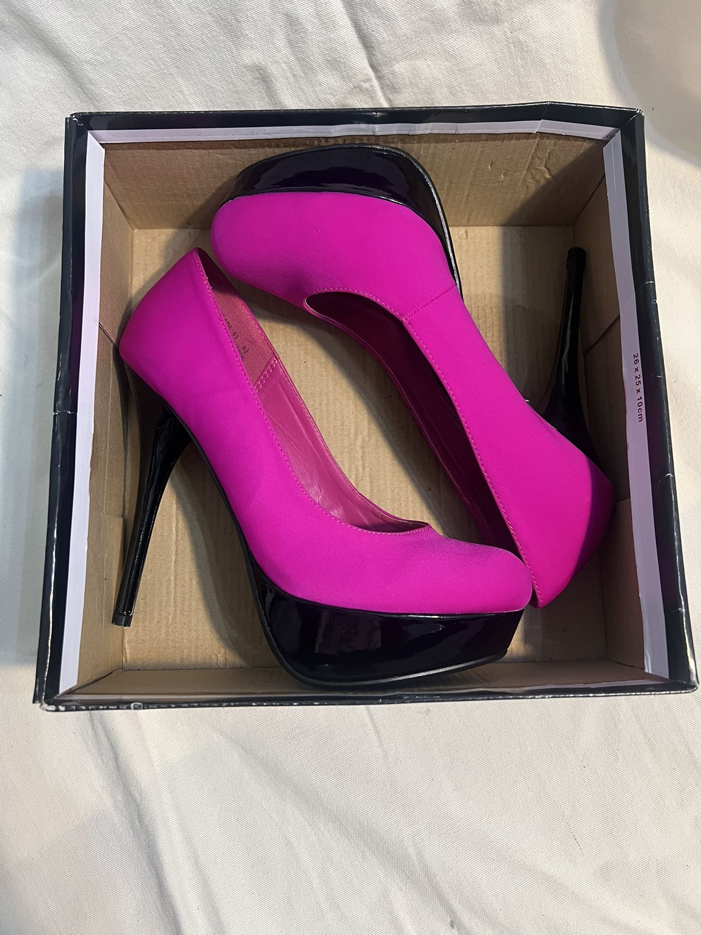 Pink/Black Heels