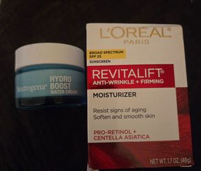 Neutrogena HydroBoost Water Cream and L'oreal Revitalift
