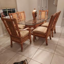 Dining Room Table And Six Chairs 