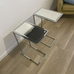 Mirrored Side Tables 