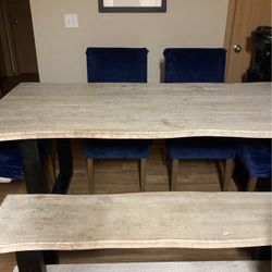 Coaster Company Levine Dining Table, Weathered Grey