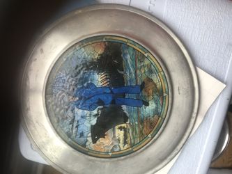 U.S Historical Society Limited Edition World War 2 Stained Glass Plates (Pewter)