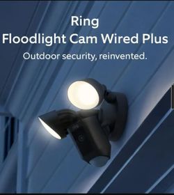Floodlight Cam Plus Wired - Outdoor Smart Security Camera with Two LED Lights, Two-Way Talk, Color Night Vision 