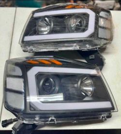 04-15 Nissan Titan 05-07 Armada LED DRL Projector Headlights Luces Calaveras Micas Faros Focos Farol