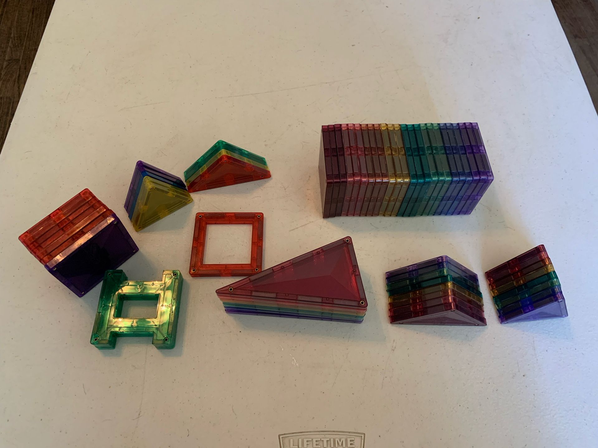 65 Piece Mixed Set Connetix Magnet Tiles