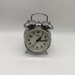 RCA Quartz Chrome Alarm  Clock, Luminated Hands, Twin Bells