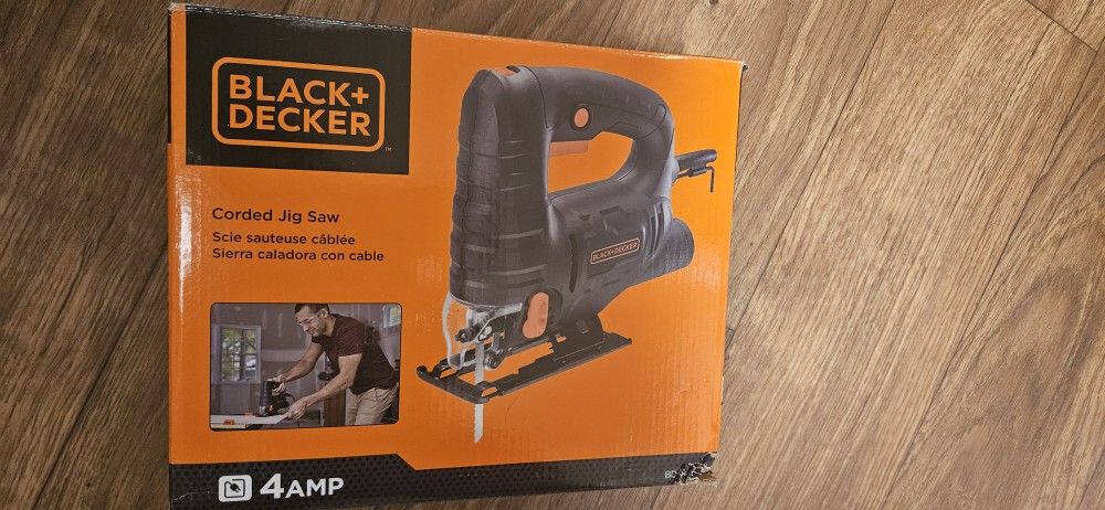 Black and Decker corded jigsaw and utility table new in box