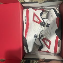 Jordan 4 Red Cement Size 11 Tried On