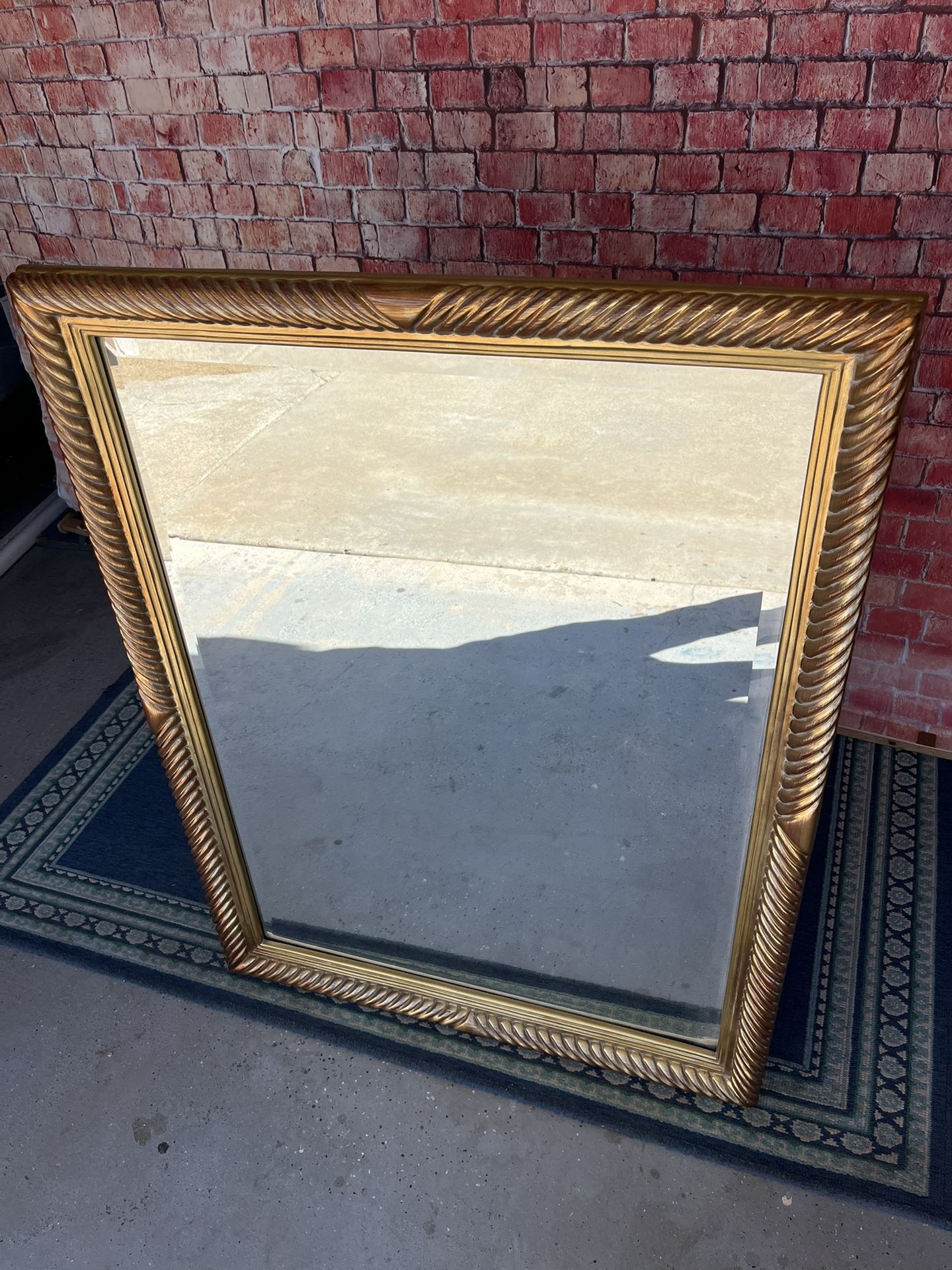 Vintage Mirror Large Great Condition Golden 42x32