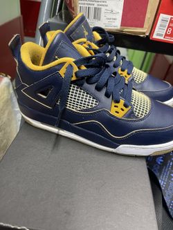 Jordan 4 navy blue yellow 2025