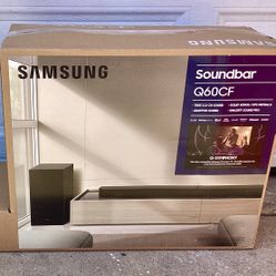 Samsung (HW-Q60CF) Home Theater Soundbar System w/ Dolby Atmos Surround Sound, Wireless Sub