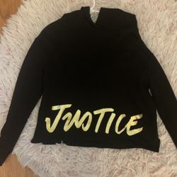 Girl’s Justice Black Hoodie size 6/7