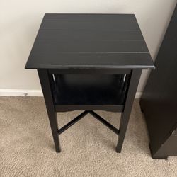 Black Wood Side Table