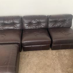 Pottery Barn Leather Couch