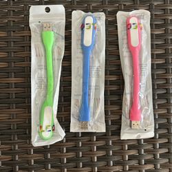 USB Light Mini LED Lamp bendable portable for Laptops PC or power bank 3pcs