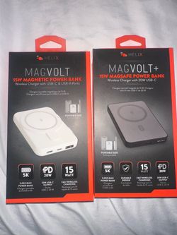Helix MagVolt 15W Magnetic Power Banks – Lot of 2