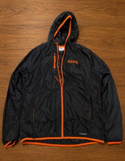SF Giants Lightweight Hooded Windbreaker Jacket- SMALL