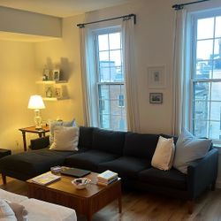 L Sectional Blue Couch