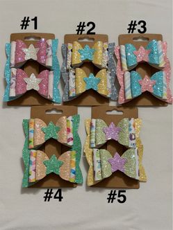 Handmade Glitter Bows