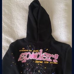 Sp5der P*NK V2 HOODIE BLACK