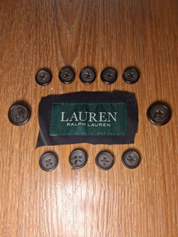 Ralph Lauren Buttons 11 Pcs Brown Black Suit Sport Coat