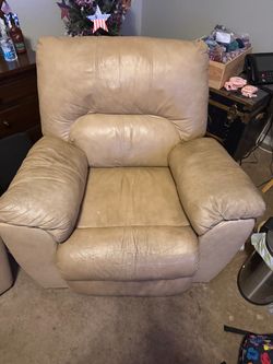 Leather rocker and recliner loving used