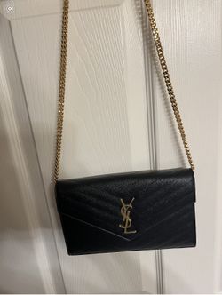  Authentic  YSL Small Envelope  a Wallet In Chain 