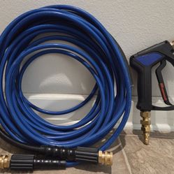 MTM Pressure Washer Gun w/ Swivel + 50 ft Flexible Pressure Washer Hose - Auto Detailing Supplies - Info in the Description 