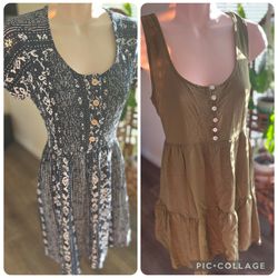 Women’s Medium loose Babydoll style mini dresses. 
