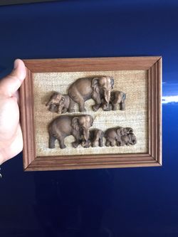 Thai elephants frame