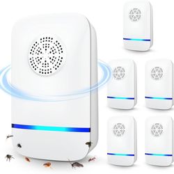 Upgraded Ultrasonic & Insect Repeller Indoor, FTOTL Electronic Pest Control 6 Pack for Home Kitchen, Child & Pet Safe for Mice Spiders Roaches