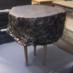 Set Of Three Log Wedge Stools Or Tables