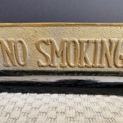 Brass No Smoking Sign
