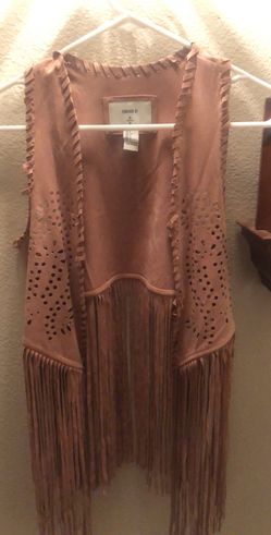 Blush fringe forever 21 vest