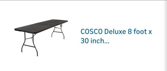 8ft 30 in Black folding table.  I have 2.