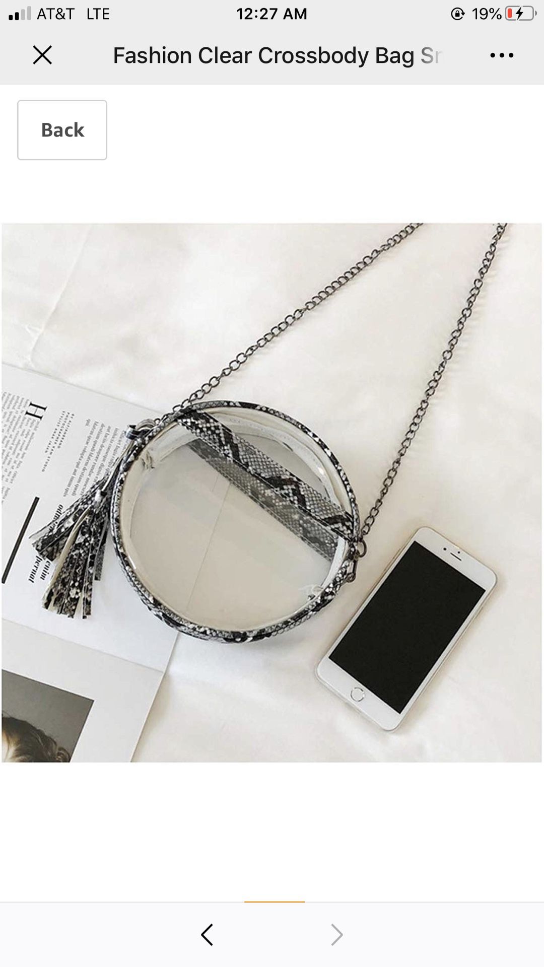 Fashion Clear Crossbody Bag Snakeskin Fringe Shoulder Bag Transparent Purse with Adjustable Chain or Leather Strap for Women Fashion Clear Crossbody