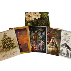 6 Beautiful New Christmas Cards with Matching Envelopes Religious. 7.5” X 5.5”