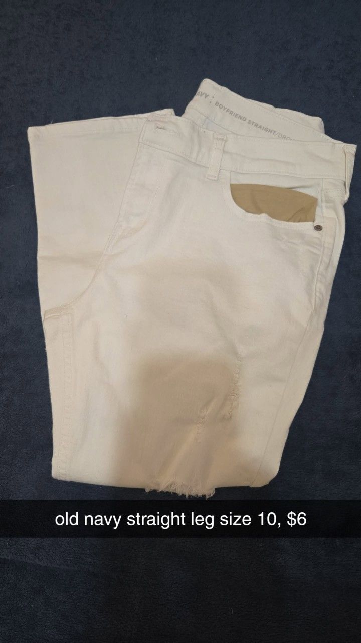 old navy white jeans