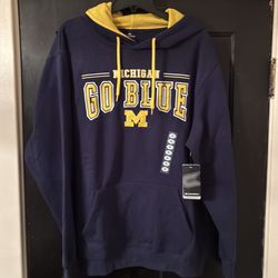 University of Michigan Wolverines Go Blue hoodie sweatshirt by Colosseum in sizes medium, large, & XL