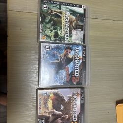 Uncharted 1 2 3 Trilogy Bundle Sony PlayStation 3 PS3 Lot CIB Complete Tested