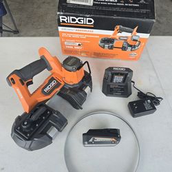 🔥$180 FIRM PRICE🔥RIDGID 18V SubCompact Brushless One-Handed Band Saw with (1) 2.0Ah Battery, Charger & Blade.