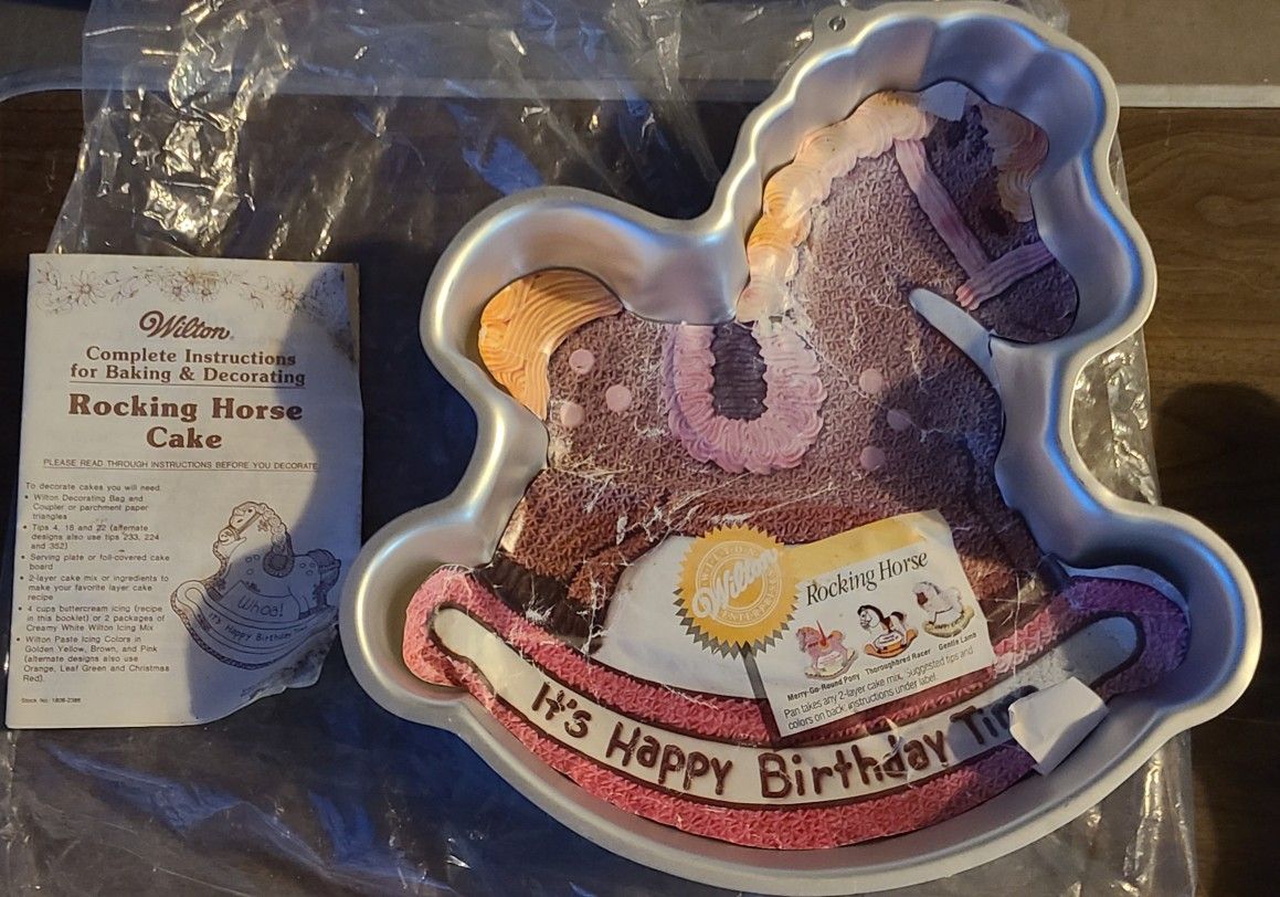 Wilton Vintage Rocking Horse Baby Shower Cake Baking Pan