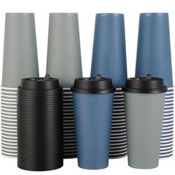 Enhance your dining experience with this set of stylish reusable cups. Featuring a sleek design in blue and gray, these cups are perfect for any occas