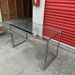 Modern Glass Top Desk