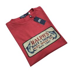 POLO RALPH LAUREN SHIRT LARGE L MENS BAIT & TACKLE KEY WEST GRAPHIC TEE PRL BNWT!!