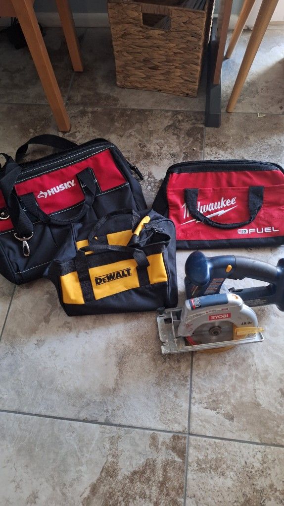 3 Tool Bags 1 Saw $20