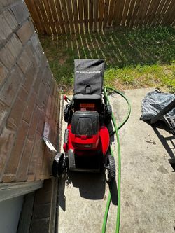 Backpack Leaf Blowers (2) & Gas String Trimmer; Battery Lawn Mower